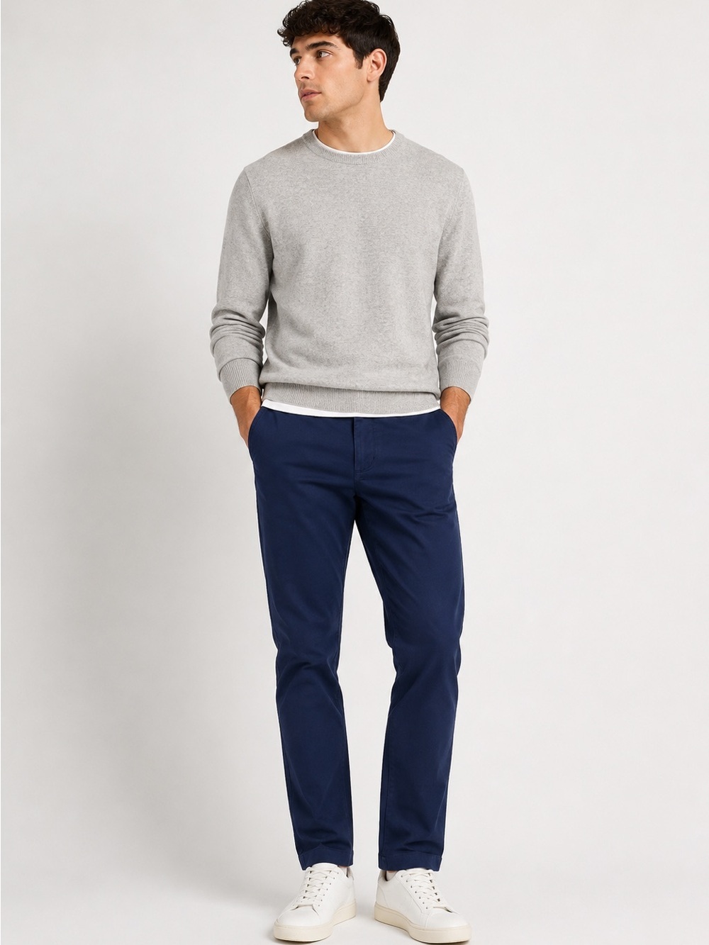 Lauren Ralph Lauren Black Label Navy Stretch Chino Pants 36x32 Classic Preppy